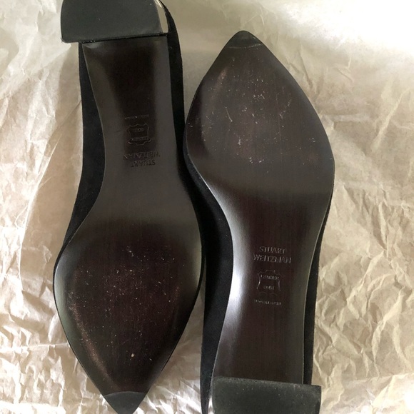 9M Stuart Weitzman Litelys6 Black Suede Pumps - Picture 8 of 13